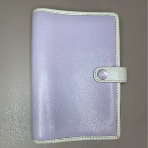 Mini Coach Lavender and White Leather Folio